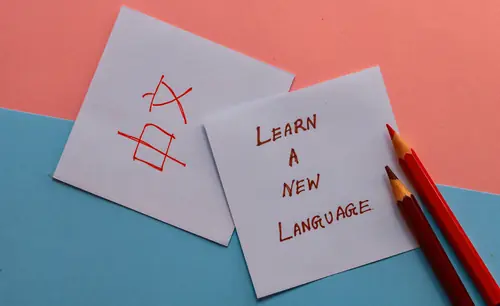 White Notes with the Message Zhongwen, Learn A New Language