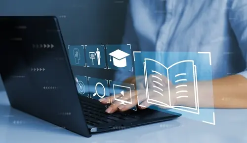 What Is Business Management About? 2 Person on a Digital Screen for E-Learning Education and Webinars